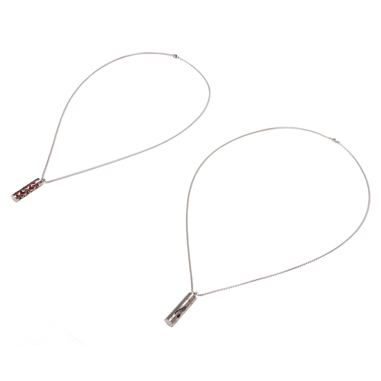 Aromatherapie Halsketten Edelstahl Stressabbau Ätherisches Öl Diffusor Halskette für Männer Frauen von Joom DACH