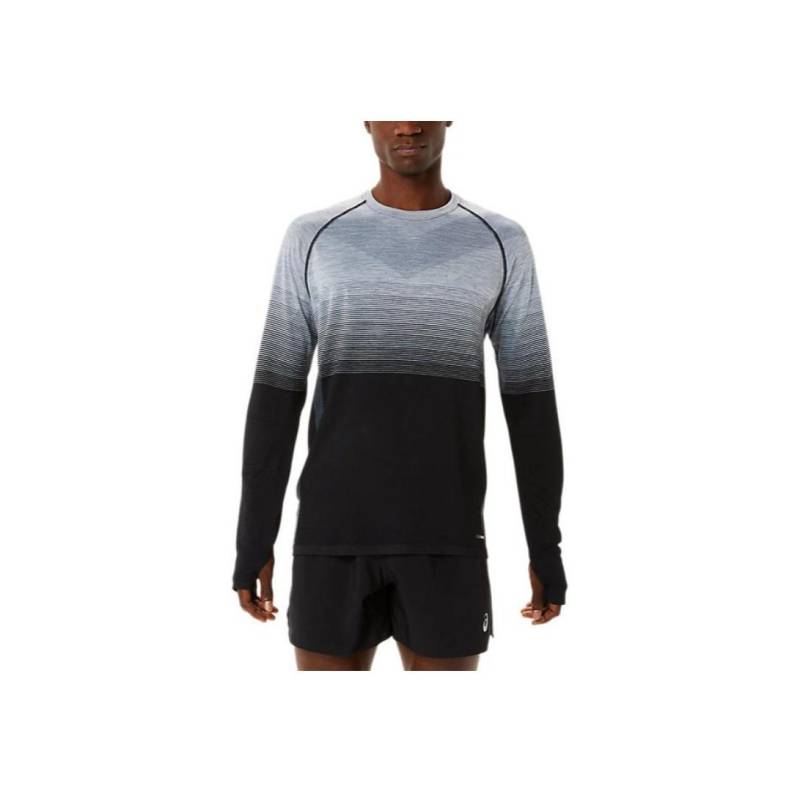 Asics Bequemes Atmungsaktives Sport Rundhals Langarm Raglan T-Shirt Herren Oberteile Grau 2011C394-002 S von Joom DACH
