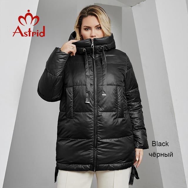 Astrid Damen Winterjacke 2025 Übergröße Bio-Daunenjacken Kapuzen-Steppmantel Damen Parka Damenbekleidung Geschlitzter Saum Schnürung AR-7605 7XL von Joom DACH