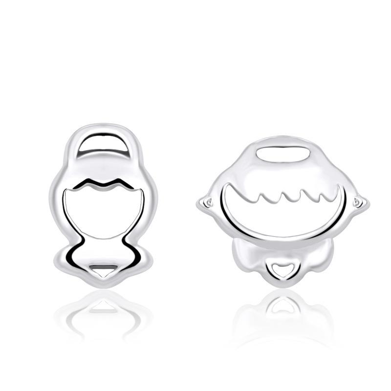 Asymmetrische Ohrringe für Männer und Frauen Paare weißgold von Joom DACH