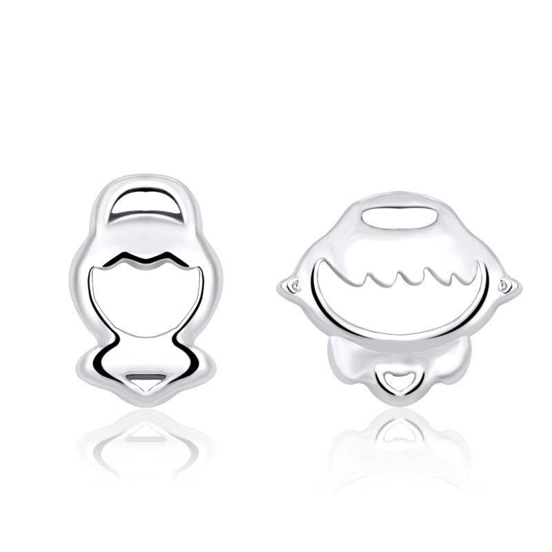 Asymmetrische Ohrringe für Männer und Frauen Paare weißgold von Joom DACH