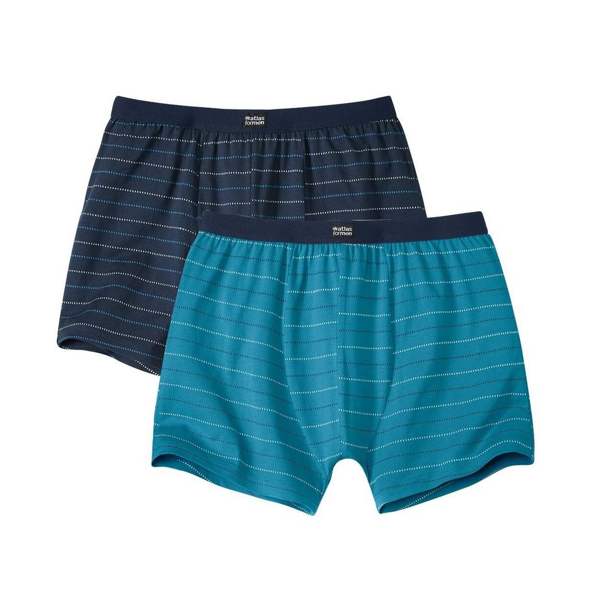 Atlas For Men Herren Stretch Boxershorts (2er-Pack) L navy blau/blau von Joom DACH