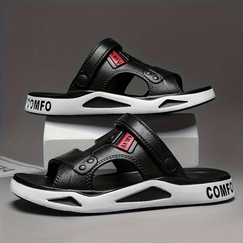 Atmungsaktive, rutschfeste Strandschuhe für Herren im Sommer - EVA-Sandalen mit geometrischem Muster für drinnen und draußen 44-45 schwarz Atmungsaktive, rutschfeste Strandschuhe für Herren im Sommer - EVA-Sandalen mit geometrischem Muster für drinnen und draußen 44-45 schwarz von Joom DACH