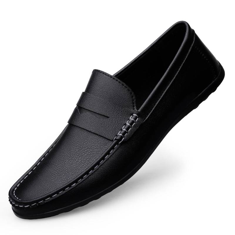 Atmungsaktive Casual Leaher Schuhe Männer Halbschuhe Bequeme Fahrschuhe Mokassins Männer Schuhe 42 schwarz von Joom DACH