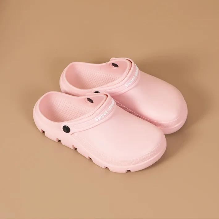 Atmungsaktive Gartenclogs Schuhe für Damen und Herren, EVA-Löcher Strandschuhe, Hausschuhe, Neues Design, Modisches Design 38-39 rosa von Joom DACH