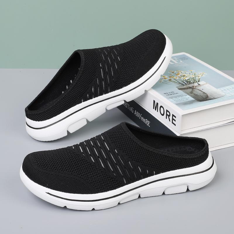 Atmungsaktive Halbschuhe Ultraleichte Hausschuhe für drinnen und draußen Damen Hausschuhe für Herren 42 schwarz von Joom DACH