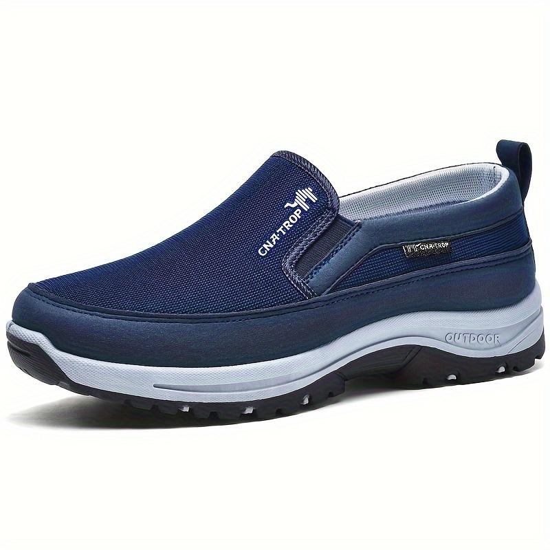 Atmungsaktive Herren-Loafer-Schuhe aus Strick in Übergröße, bequeme, rutschfeste, solide Slip-On-Sneaker für Outdoor-Aktivitäten für Herren 42 navy blau von Joom DACH