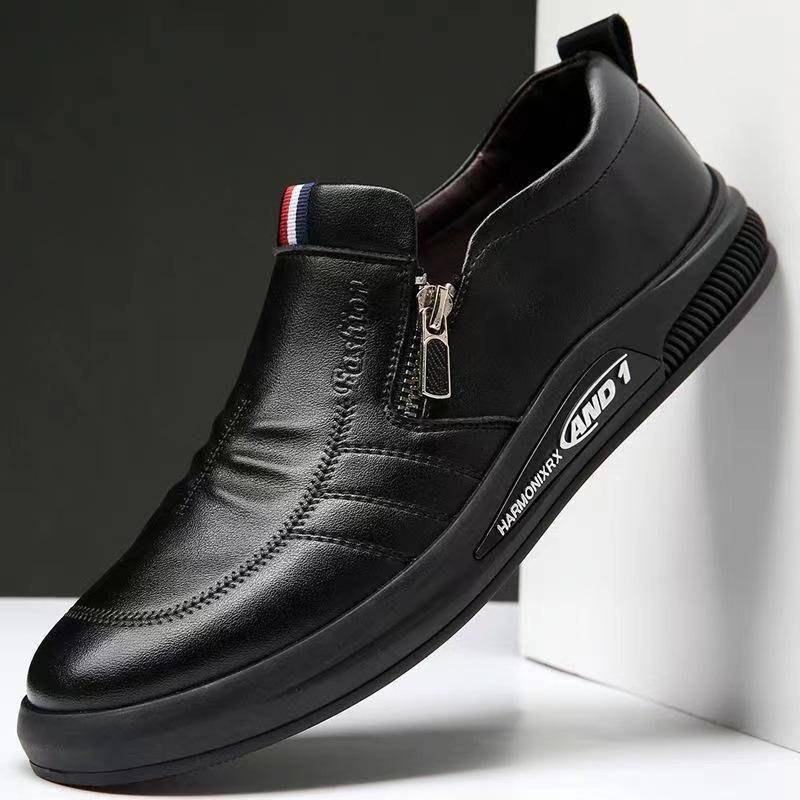 Atmungsaktive Herren-Pedalschuhe aus Leder. Freizeit-Lederschuhe für Herren 41 schwarz von Joom DACH