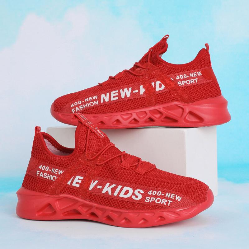 Atmungsaktive Kinder-Sport-Freizeitschuhe, Sommer-Herbst-Kinder-Walking-Laufschuhe für Jungen und Mädchen 26-39 32 rot von Joom DACH