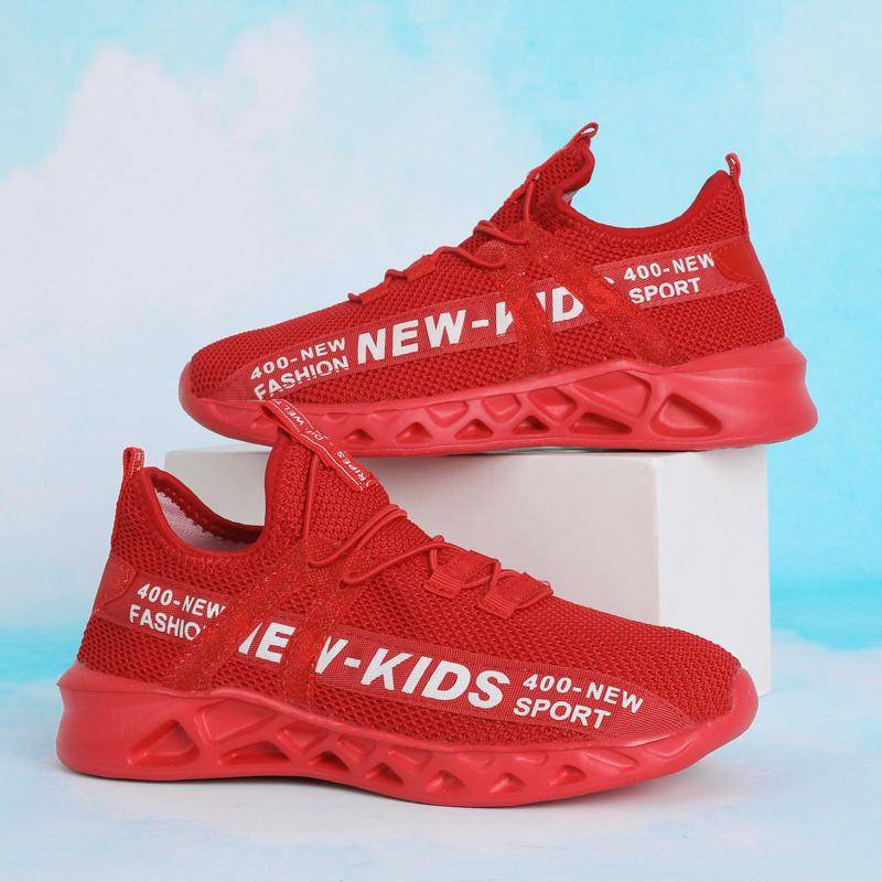 Atmungsaktive Kinder-Sport-Freizeitschuhe, Sommer-Herbst-Kinder-Walking-Laufschuhe für Jungen und Mädchen 26-39 32 rot von Joom DACH