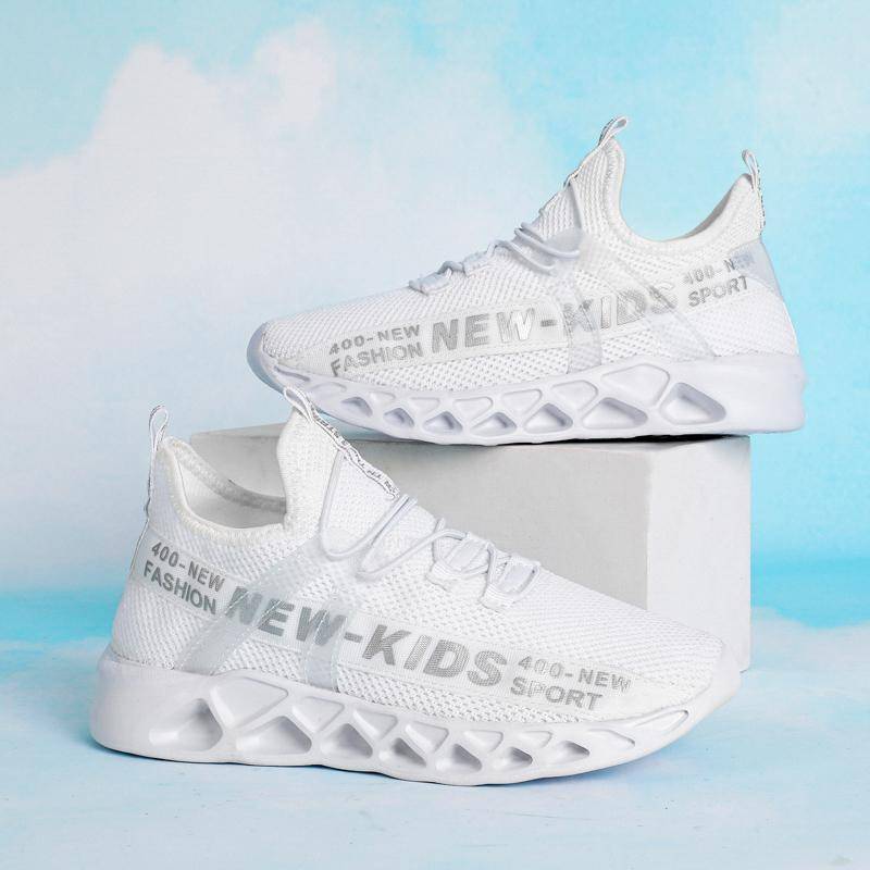 Atmungsaktive Kinder-Sport-Freizeitschuhe, Sommer-Herbst-Kinder-Walking-Laufschuhe für Jungen und Mädchen 26-39 36 weiß von Joom DACH