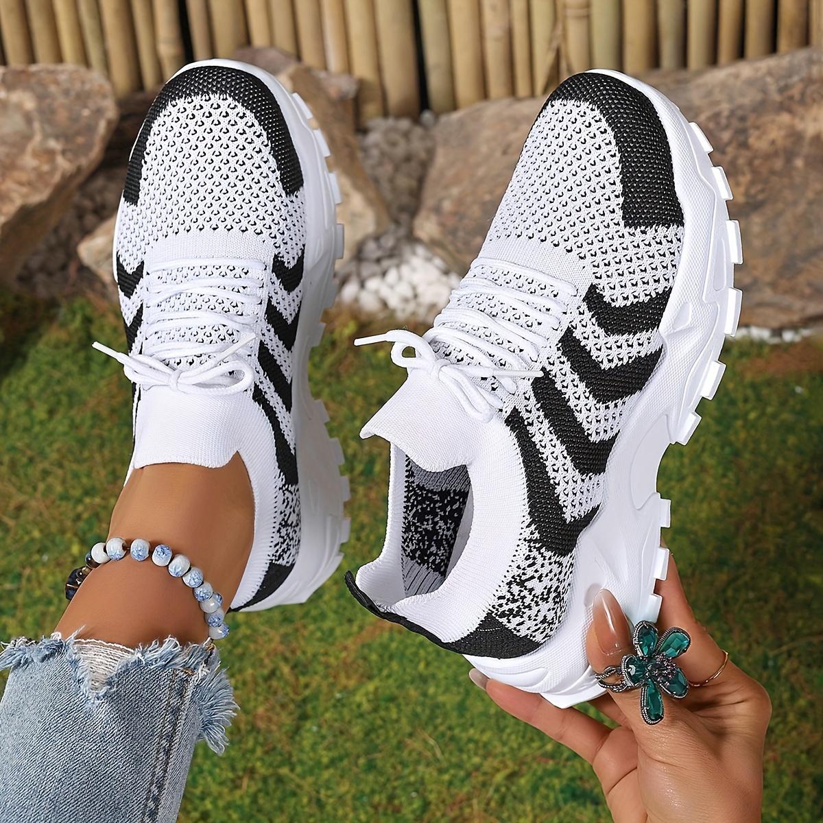 Atmungsaktive Mesh-Sportschuhe für Damen in Übergröße, lässige Colorblock-Plateau-Sneaker mit niedrigem Oberteil, leichte, bequeme Outdoor-Schuhe 40 schwarz Atmungsaktive Mesh-Sportschuhe für Damen in Übergröße, lässige Colorblock-Plateau-Sneaker mit niedrigem Oberteil, leichte, bequeme Outdoor-Schuhe 40 schwarz von Joom DACH