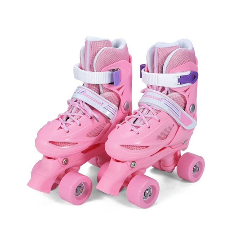 Atmungsaktive Skating Schuhe Kinder Anfänger Roller Skating Schuhe Stabile Kinder Skates Einstellbare Szie M rosa von Joom DACH