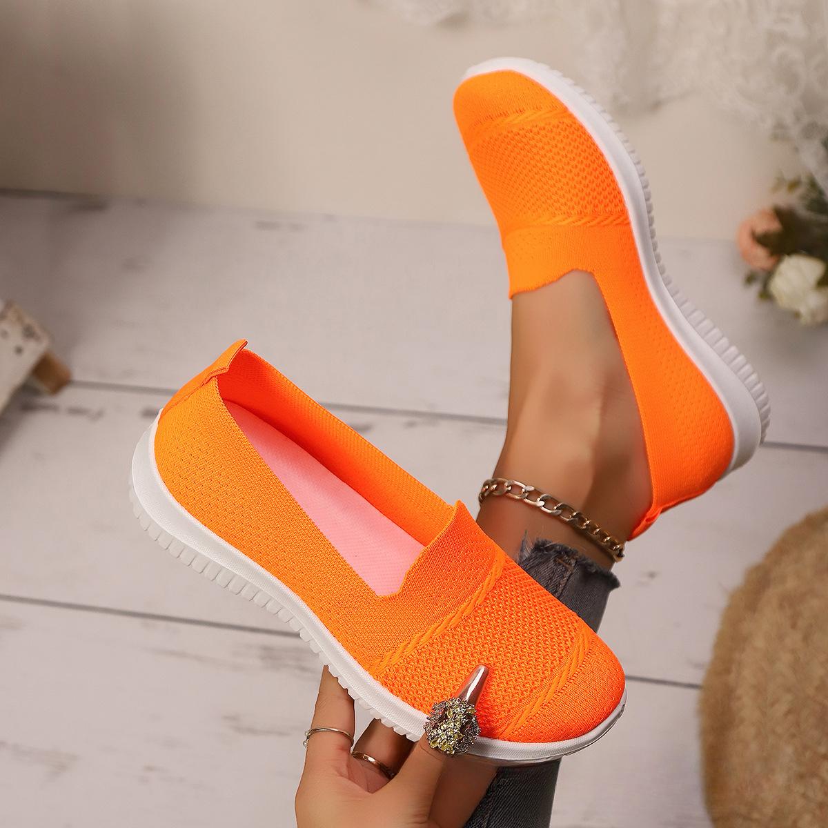 Atmungsaktive Slip-On-Sneakers aus Mesh für Damen - Modische, bequeme flache Schuhe für den Sommer 2025 36 orange Atmungsaktive Slip-On-Sneakers aus Mesh für Damen - Modische, bequeme flache Schuhe für den Sommer 2025 36 orange von Joom DACH