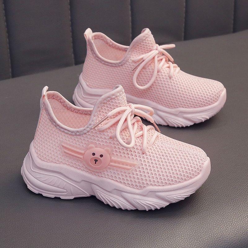 Atmungsaktive Sportschuhe für Jungen und Mädchen, modische und vielseitige Kinderschuhe, leichte und bequeme Freizeitschuhe 27 rosa von Joom DACH