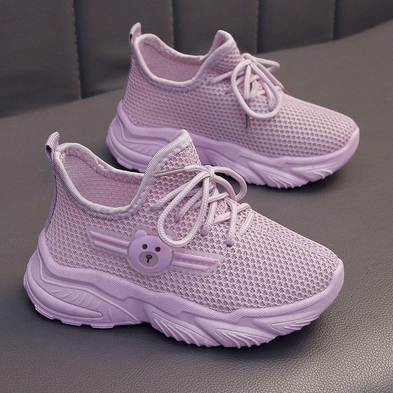 Atmungsaktive Sportschuhe für Jungen und Mädchen, modische und vielseitige Kinderschuhe, leichte und bequeme Freizeitschuhe 29 violett von Joom DACH