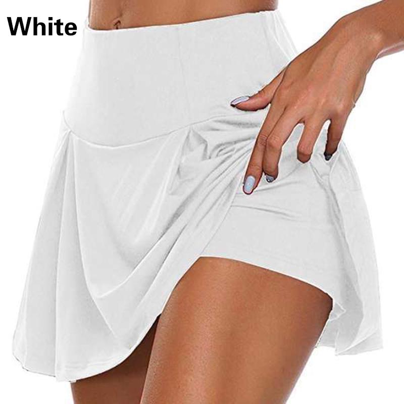 Atmungsaktive dünne Shorts für Damen, Hosenrock, elastische Taille, lässige Sporthose 5XL weiß von Joom DACH