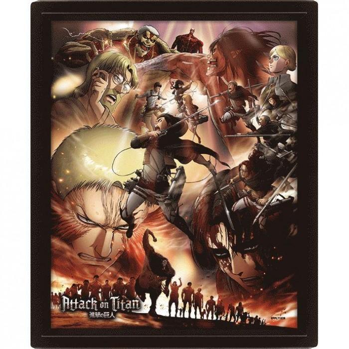 Attack on Titan 3D-gerahmtes Poster 10in x 8in von Joom DACH