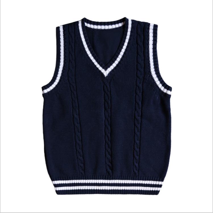 Auf Lager Kinder Preppy Style Gestrickte Wolle Schuluniform Weste - Ärmelloser Pullover für Jungen und Mädchen 110 cm Auf Lager Kinder Preppy Style Gestrickte Wolle Schuluniform Weste - Ärmelloser Pullover für Jungen und Mädchen 110 cm von Joom DACH