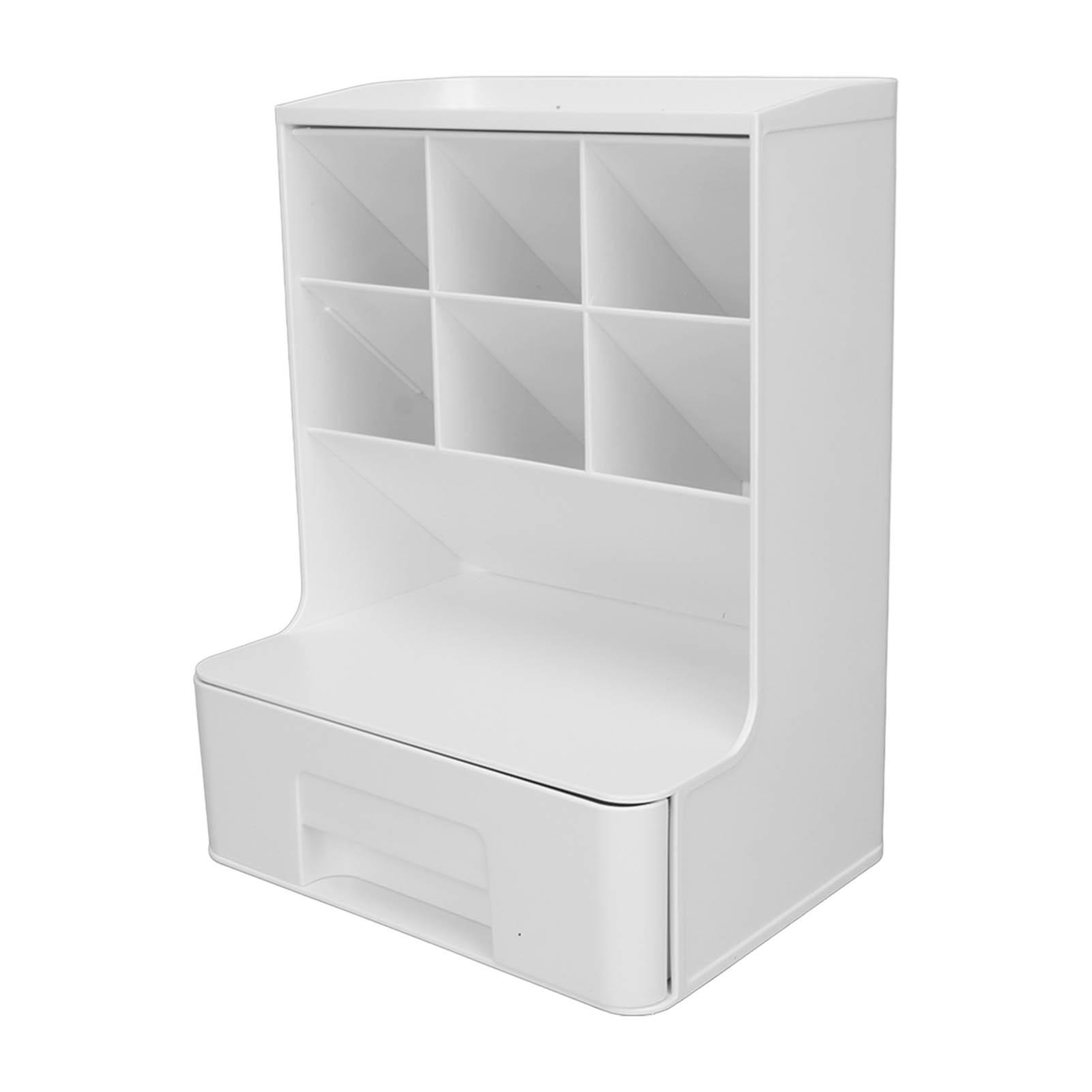 Aufbewahrungsbox Schräges Einsteckdesign Große Kapazität Kunststoff Stifthalter Organizer Schreibtisch Ablageregal reine weiße von Joom DACH