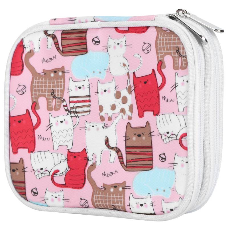 Aufbewahrungskoffer für Strickwerkzeuge Doppelschicht Häkelnadel Reißverschlusstasche mit Netztaschen von Joom DACH