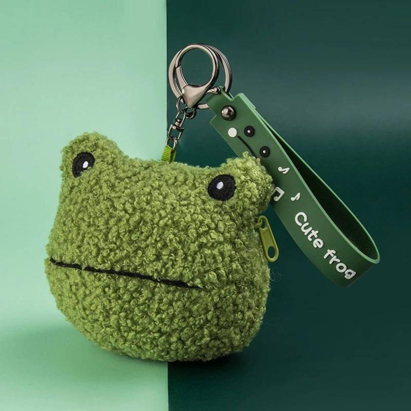 Aufbewahrungstasche Paar Geschenk Lanyard Anhänger Frosch Plüsch Münztasche Mini Portemonnaie Schlüsselanhänger Reißverschluss Geldbörsen grün von Joom DACH