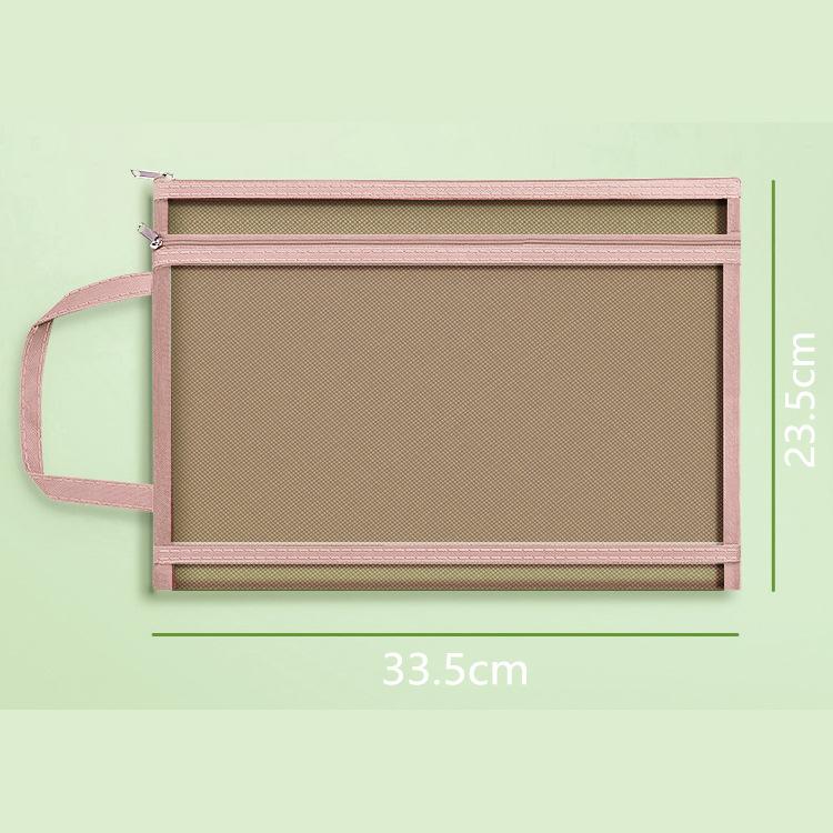 Aufbewahrungstasche für Schreibwaren, doppellagige Mesh-Reißverschlusstasche, große Kapazität, Organizer-Tasche, Kosmetik-Make-up-Tasche, transparente Aktenordner von Joom DACH