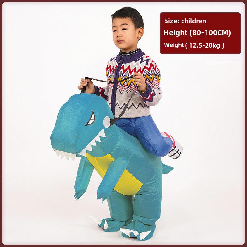 Aufblasbares Dinosaurierkostüm für Kinder und Erwachsene – Halloween-Outfit im Cartoon-Stil Children blau Aufblasbares Dinosaurierkostüm für Kinder und Erwachsene – Halloween-Outfit im Cartoon-Stil Children blau von Joom DACH