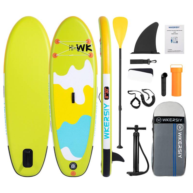 Aufblasbares Stand-Up-Paddle-Board für Kinder, 20,3 x 76,2 x 15,2 cm, aufblasbares SUP-Paddleboard, Wassersport, Surfen von Joom DACH