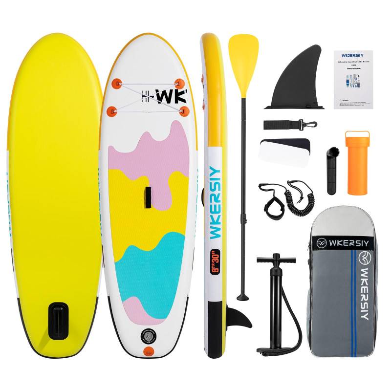 Aufblasbares Stand-Up-Paddle-Board für Kinder, 20,3 x 76,2 x 15,2 cm, aufblasbares SUP-Paddleboard, Wassersport, Surfen von Joom DACH