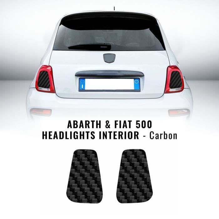 Aufkleber - Abarth und Fiat - Scheinwerfer - Carbon - 2er-Pack - Wetterfest von Joom DACH