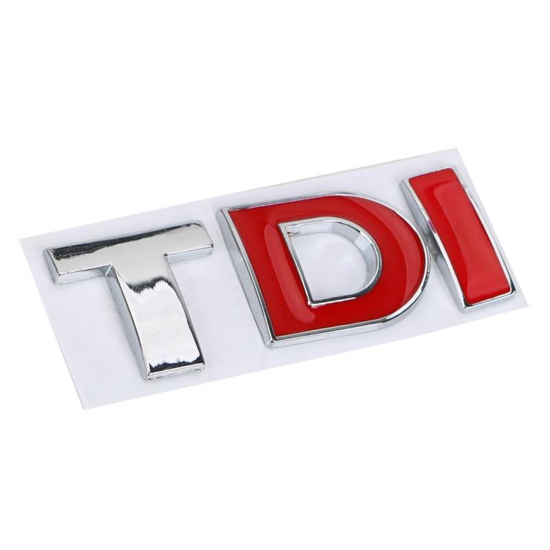 Aufkleber TDI Logo 3D Metall für VW Golf JETTA PASSAT MK4 MK5 MK6 Auto Aufkleber Emblem Abzeichen Turbo Direkteinspritzung Reflektierend 3 von Joom DACH