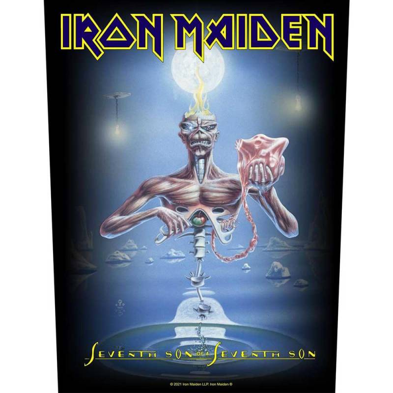 Aufnäher „Siebter Sohn“ von Iron Maiden One Size blau/schwarz von Joom DACH