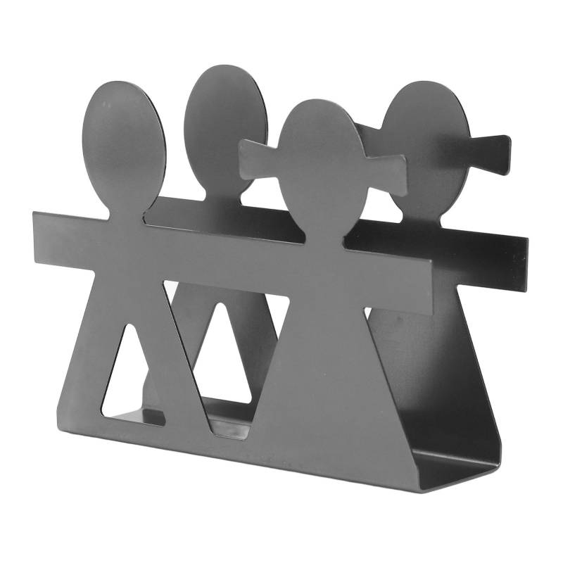 Aufrechter Serviettenhalter Junge und Mädchen Hohlmuster Schmiedeeisen Metall Vertikaler Taschentuchhalter Schreibtisch von Joom DACH