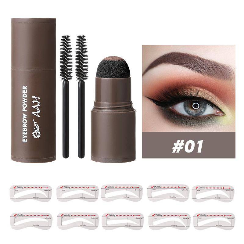 Augenbrauen-Stempel-Set, perfektes Augenbrauen-Stempel-Schablonen-Set, Augenbrauen-Schablonen-Stempel-Set, wasserfest, langanhaltend, Augenbrauen-Verstärker, Augenbrauen-Form-Stempel 01# von Joom DACH