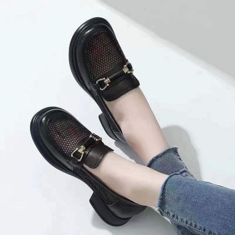 Aushöhlen Damen Schuhe Sandalen Damen Weiche Sohle Einzelne Schuhe Sommer Mode Runde Zehen Slipper Mesh Atmungsaktiv 40 schwarz von Joom DACH