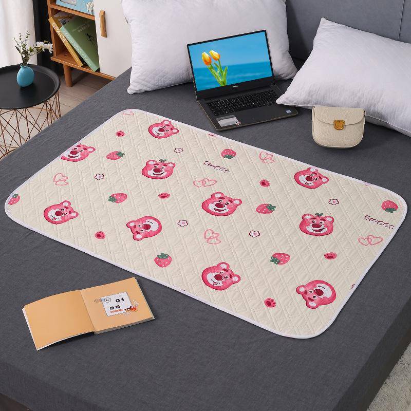 Auslaufsichere Menstruationsunterlage, Urinmatte, Inkontinenzunterlage für ältere Menschen, Bettschutz, Windel für Erwachsene, Bettlaken, Stoff, atmungsaktiv, wasserdicht, waschbare Matratze 50*70cm von Joom DACH