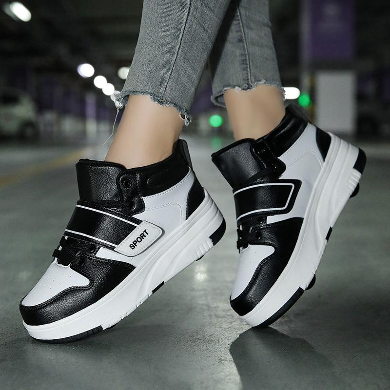 Ausreißer Schuhe Vierrädrige Erwachsenen Schulmädchen Rollschuhe Abnehmbare Kinder mit Rädern Schuhe 34 von Joom DACH