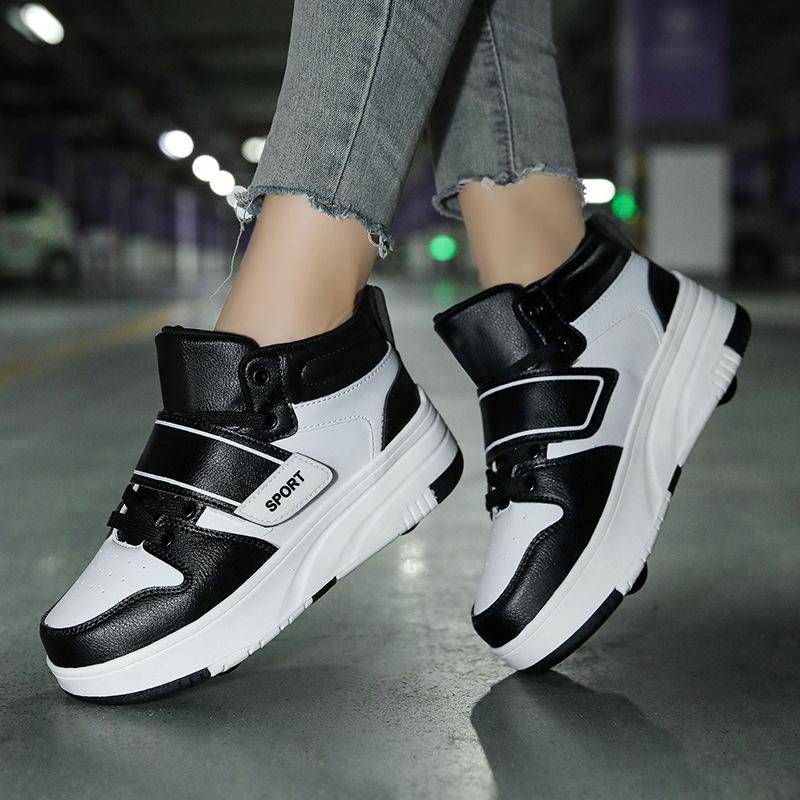 Ausreißer Schuhe Vierrädrige Erwachsenen Schulmädchen Rollschuhe Abnehmbare Kinder mit Rädern Schuhe 34 von Joom DACH