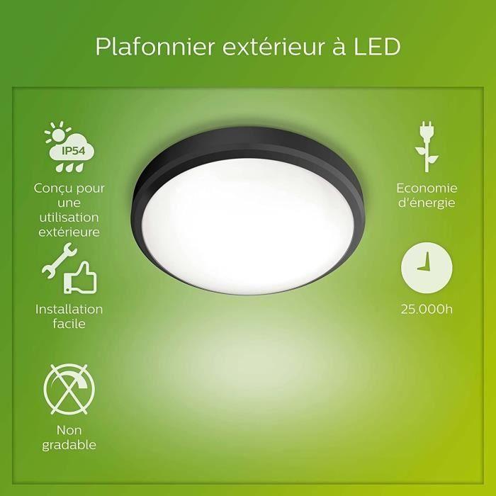 Außen-Deckenleuchte PHILIPS Doris - 6W - 4000K - IP54 - Schwarz schwarz von Joom DACH