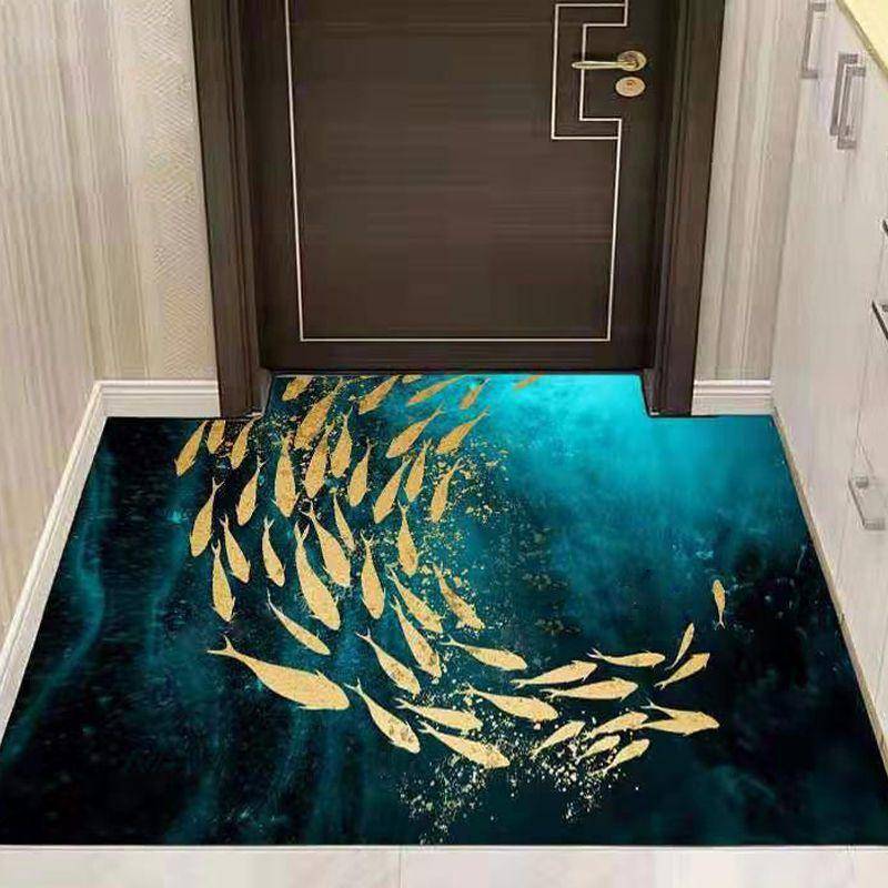 Außeneingangs-Fußmatte, individuell, waschbar, rutschfest, Küchenteppich, Badezimmermatte, Raumdekorationsartikel 50*80cm von Joom DACH