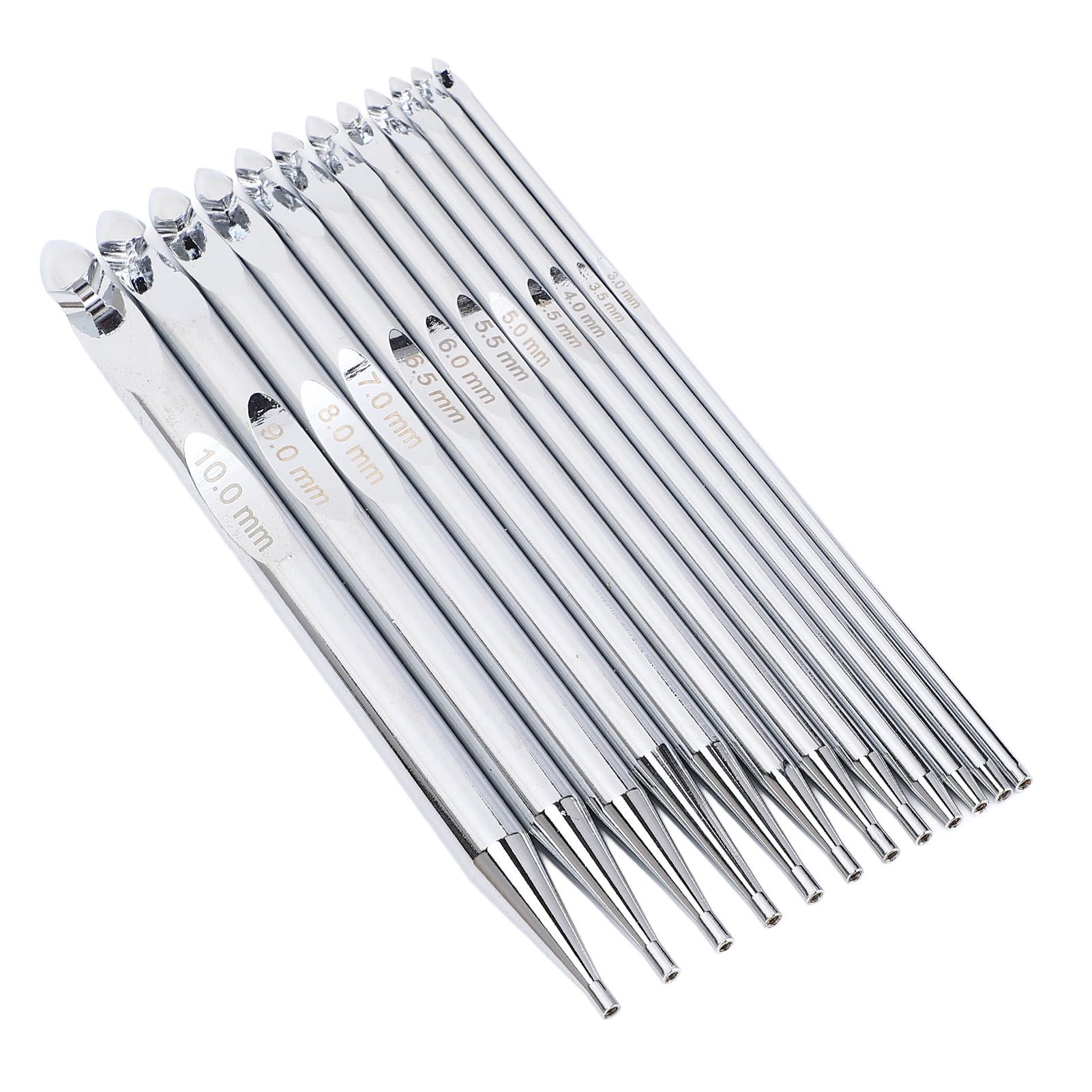 Austauschbares Rundstricknadelset 12 Stück Häkelnadel 3 mm bis 10 mm Multifunktional von Joom DACH