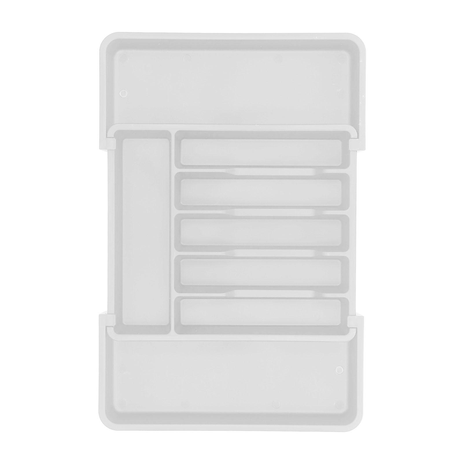 Ausziehbarer Schubladenorganizer Klassifizierte Aufbewahrung Besteck Besteck Utensilienablage für Küche Weiß von Joom DACH