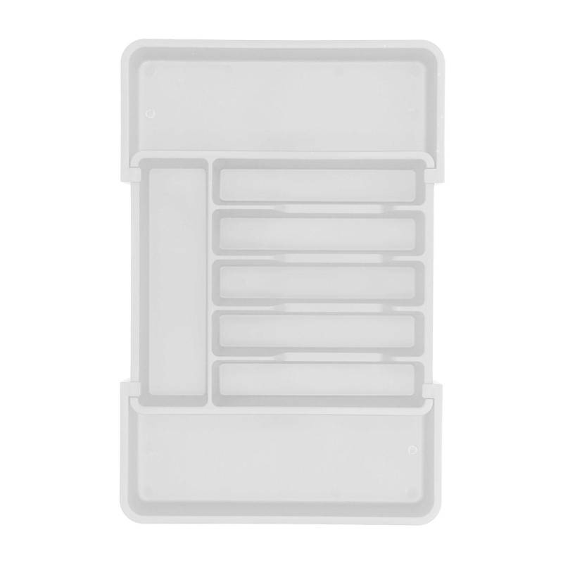 Ausziehbarer Schubladenorganizer Klassifizierte Aufbewahrung Besteck Besteck Utensilienablage für Küche Weiß von Joom DACH