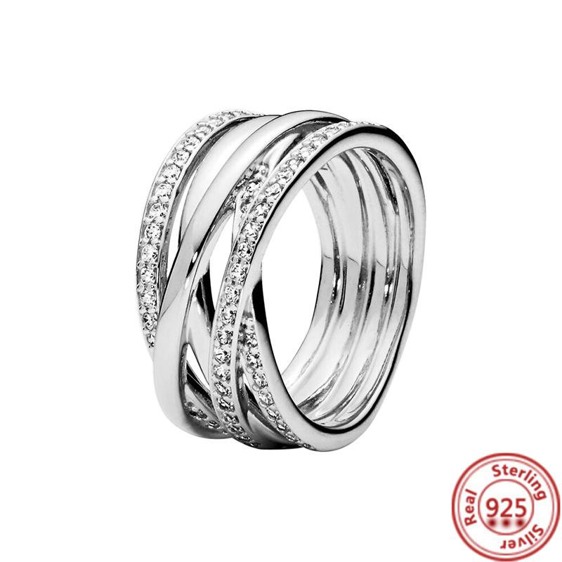 Authentische 100% S925 Sterling Silber Krone Herz Blume Flügel Klar Zirkon Funkelnden CZ Pantaro Ringe Für Frauen Schmuck Jahrestag 9 von Joom DACH