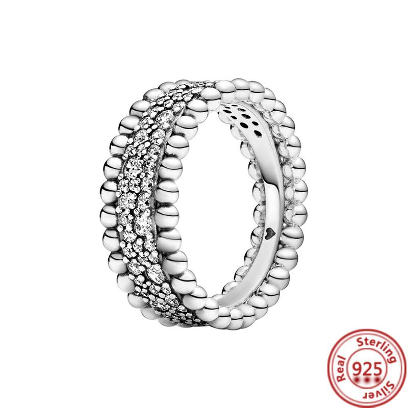 Authentische 100% S925 Sterling Silber Krone Herz Blume Flügel Klar Zirkon Funkelnden CZ Pantaro Ringe Für Frauen Schmuck Jahrestag 9 von Joom DACH