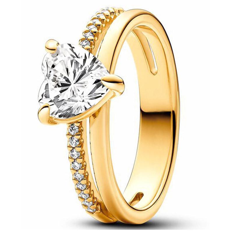 Authentische 925 Sterling Silber Liebesbotschaft Herbarbelege Cluster Zeitlose Pave einreihige Ringe für Frauen Geschenk Modeschmuck 5 von Joom DACH