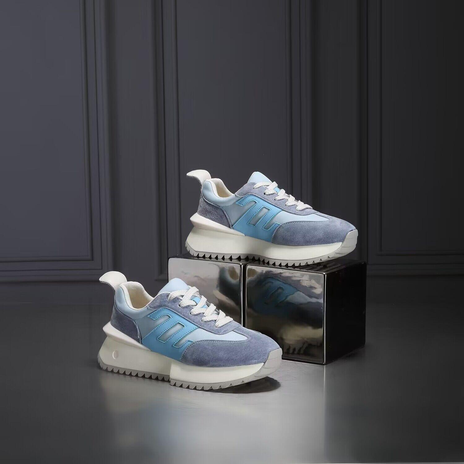 Authentische Forrest Gump-Schuhe mit kleiner Taille, neue Frühjahrsschuhe für Damen mit dicker Sohle und erhöhter Freizeitsport-Laufschuhe für Papas 40 blau von Joom DACH