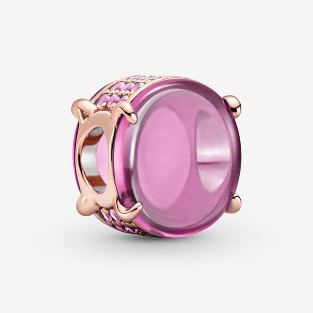 Authentischer S925 Silber Charms 925 Sterling Schöner rosa Herz-Kopfhörer-Charm passend für Armband und Halskette Mädchen Geschenk Schmuck von Joom DACH