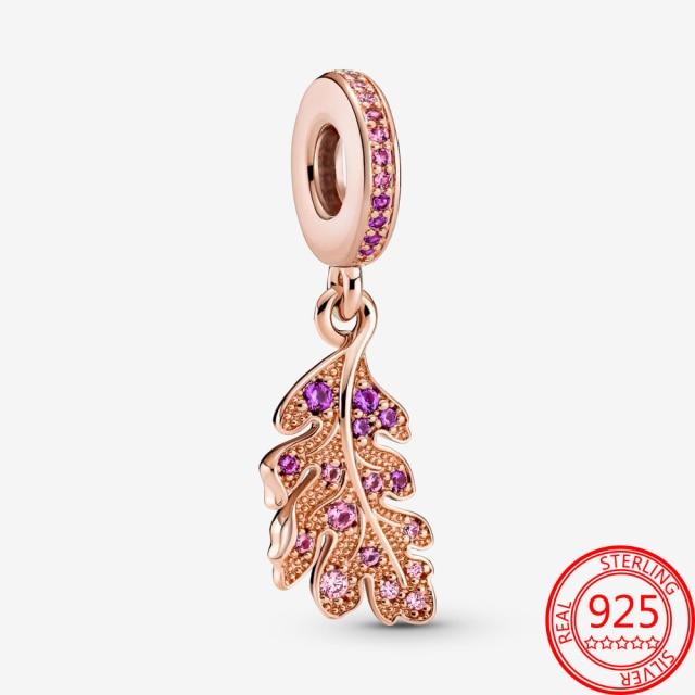 Authentischer S925 Silber Charms 925 Sterling Schöner rosa Herz-Kopfhörer-Charm passend für Armband und Halskette Mädchen Geschenk Schmuck von Joom DACH